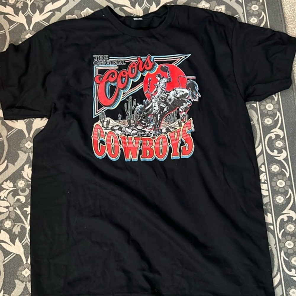New Cowboy Coors T- Shirt Size L